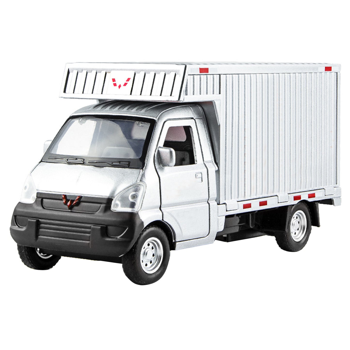 1:32 Scale Simulation Car Model For Wuling Rongguang Alloy Pull Back Car With Sound Light For Children Gifts Decoration silver