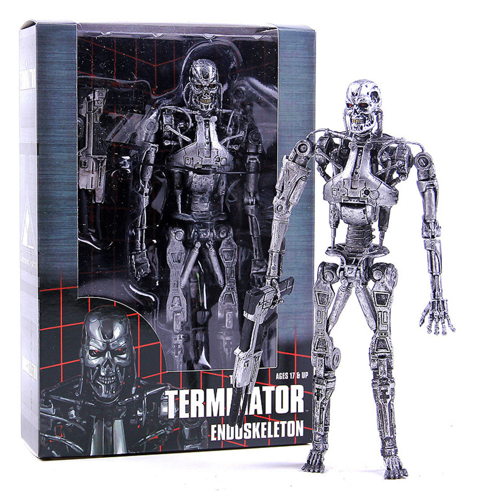 Cartoon Movie Figure Doll for The Terminator T800 T1000 Mechanical Endoskeleton Model Toy Bookshelf Decoration