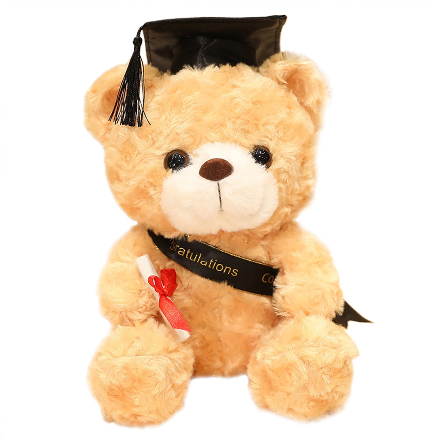 Cute Doctor Cap Bear Doll Graduation Bear Plush Doll Stuffed Plush Toys For Birthday Graduate Gifts For Student Kids black hat A 28cm