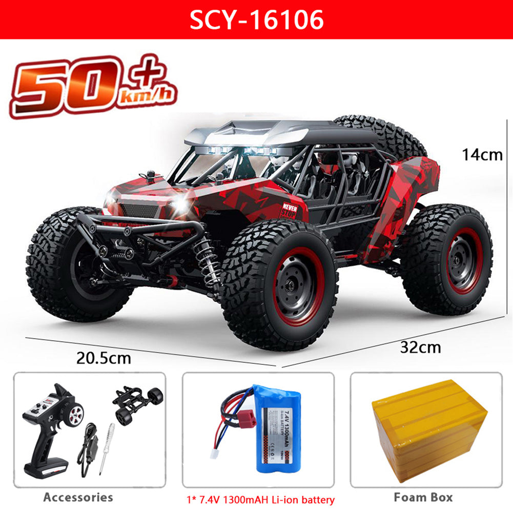 16106 1:16 RC Car with Led 4wd 50km/h Off-road Vehicle High Speed Drift Car