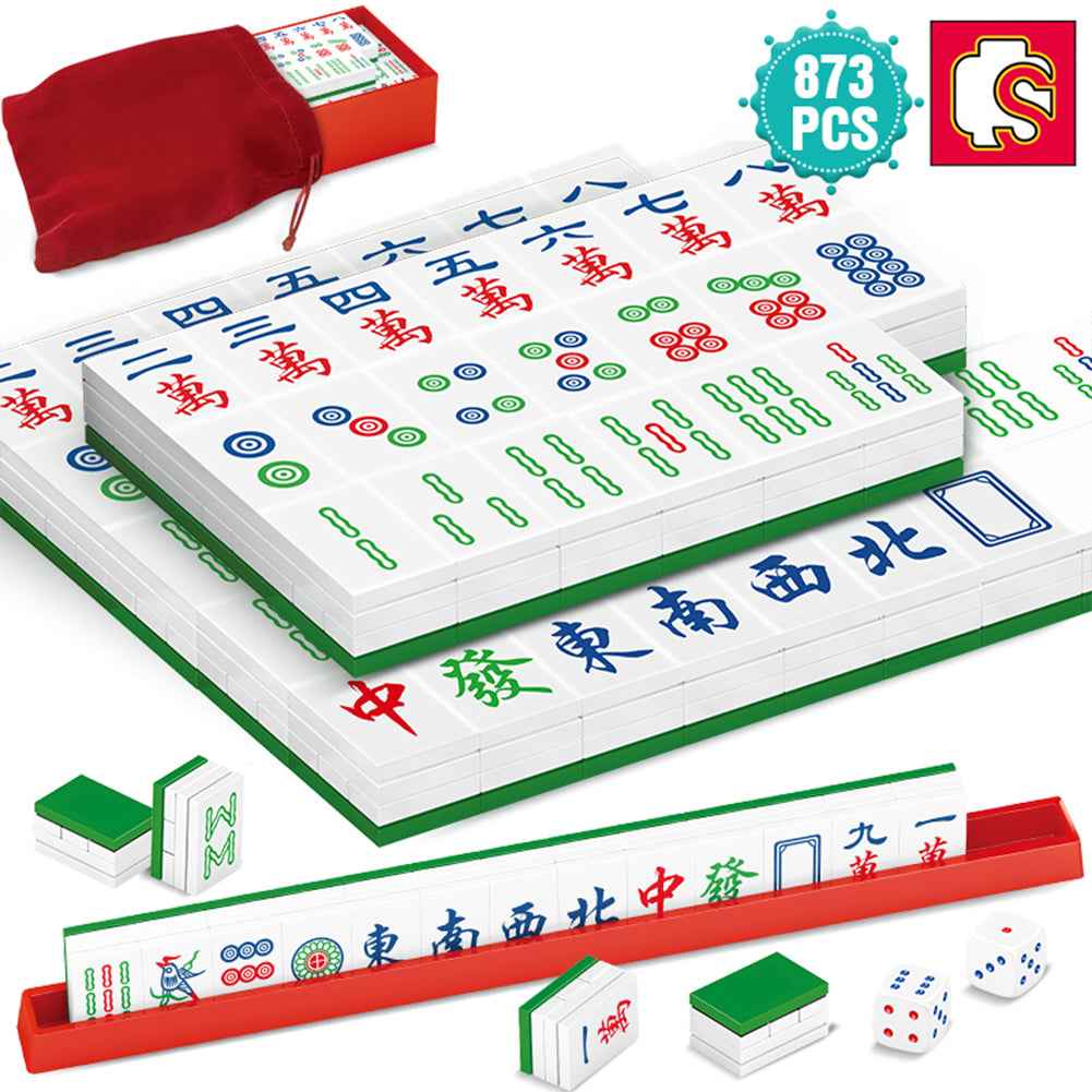 Sembo Moc Classic Mahjong Building Blocks Toys Traditional Games Bricks Diy Assembly Model Holiday Gift For Friends Families QLD2827