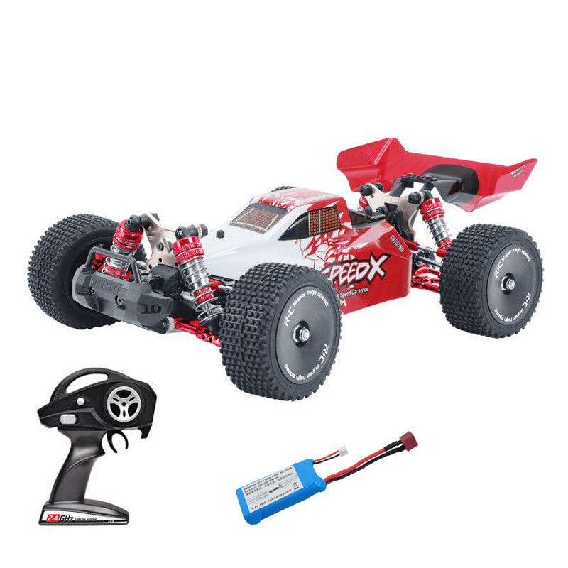 Xlf F16 Rtr 1/14 2.4ghz 4wd 60km/h Metal Chassis Rc Car Full Proportional Vehicles Model Blue+extra Tires red
