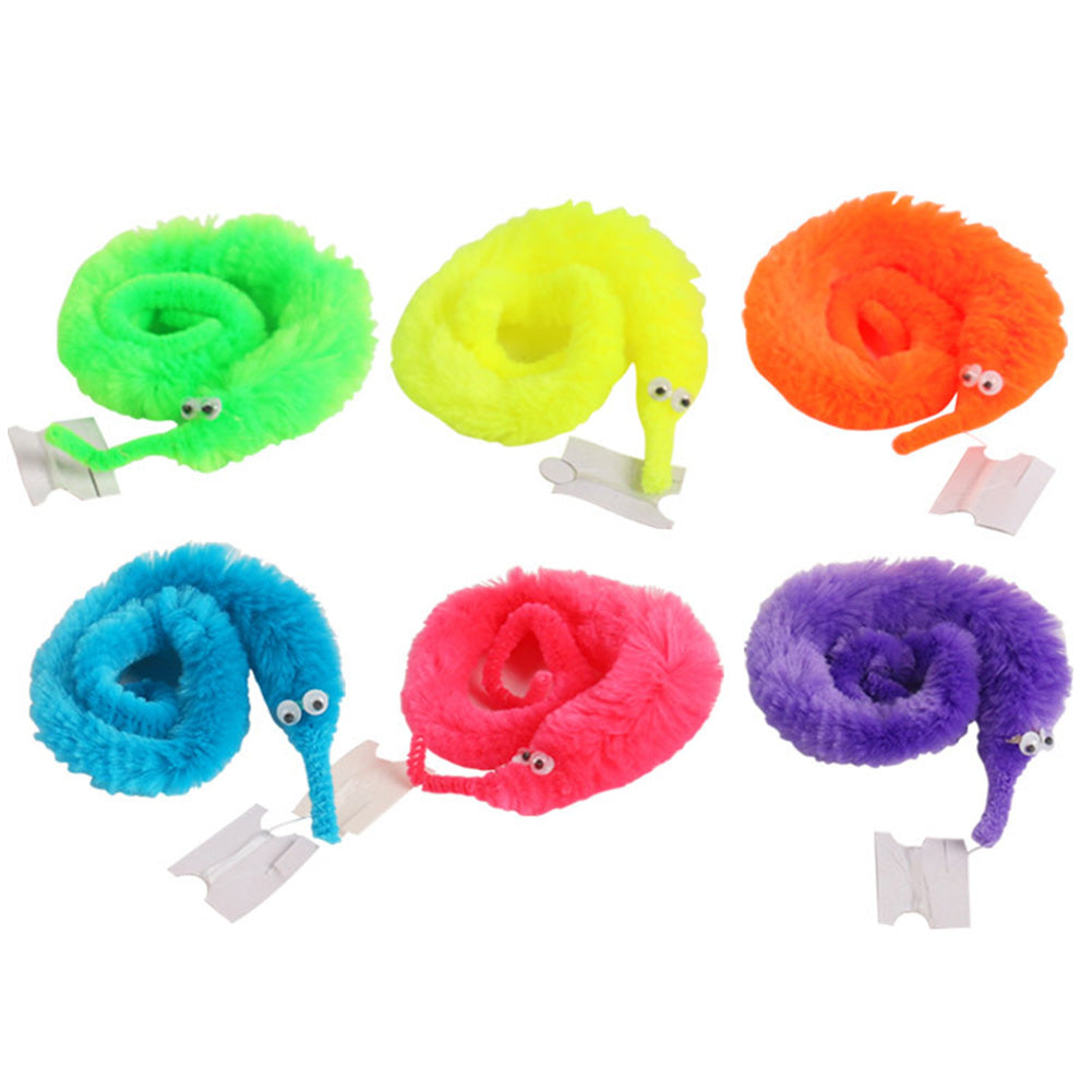 100 pcs Magic Caterpillar Worm Hippocampus Worm Twtisty Worm Twisted Worm Toy random color