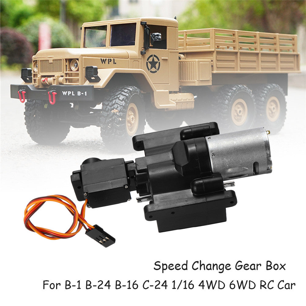 WPL Speed Change Gear Box for WPL B1 B24 B16 B36 C24 1/16 4WD 6WD Rc Car as shown