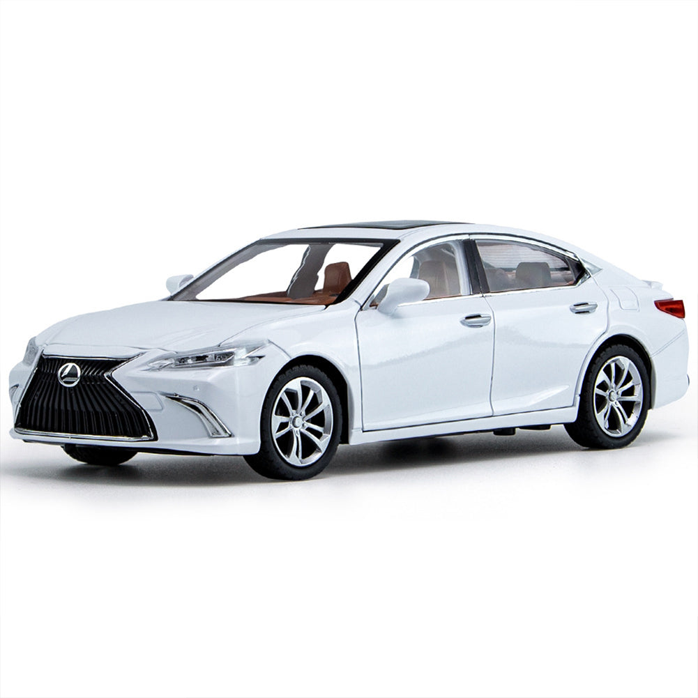 Zinc Alloy Simulation Car Model Miniature Model With Sound Light Model 1:24 Es300 Toy Car Boys Gifts For Car Model Lovers White