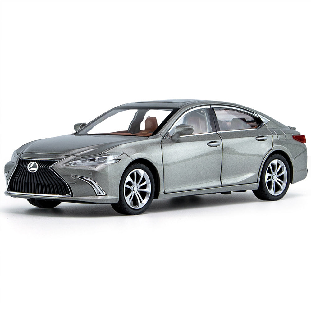 Zinc Alloy Simulation Car Model Miniature Model With Sound Light Model 1:24 Es300 Toy Car Boys Gifts For Car Model Lovers silver