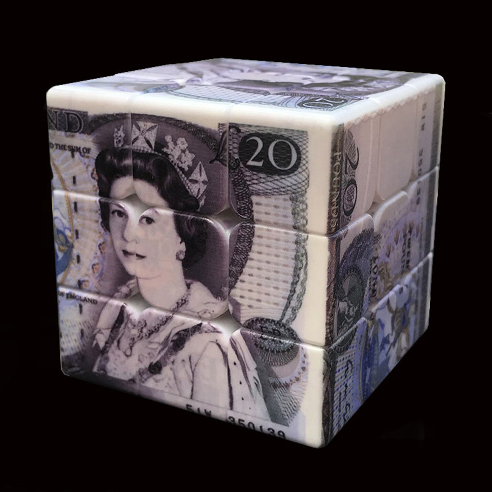 3x3 Magic Cube Paper Money Pattern Printing Speed Cube Educational Toys