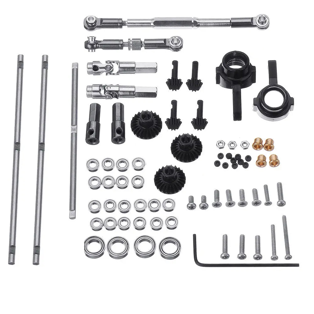 For WPL Upgrade Full Metal Spare Part 6*6 Black Gear Metal OP Accessory for 1/16 6WD B16 B36 RC Car Parts as shown