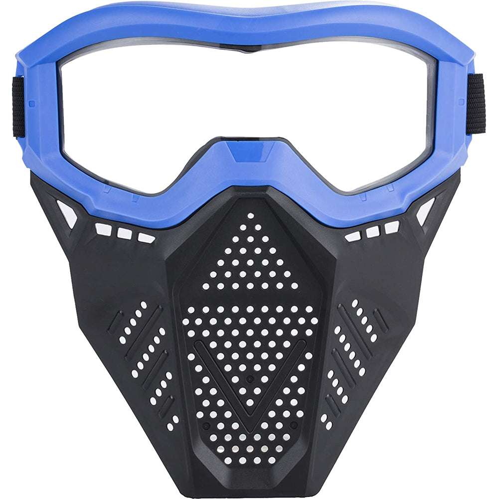 Face Mask with Goggles Compatible with Nerf Rival Apollo Zeus Khaos Blasters Rival Mask blue