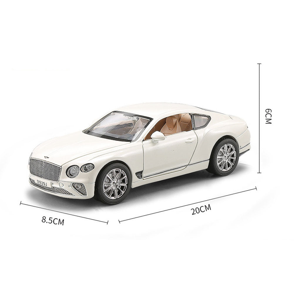 GT Racing Car Model Toys Music Light Pull Back Car for Children white
