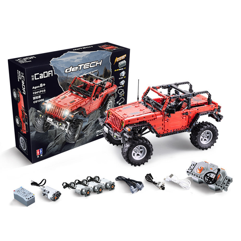 2.4G 1:9.5 Electric Remote Control Vehicle Climbing Off-road Car Assembly Building Block Toy Holiday Gift For Children C61006