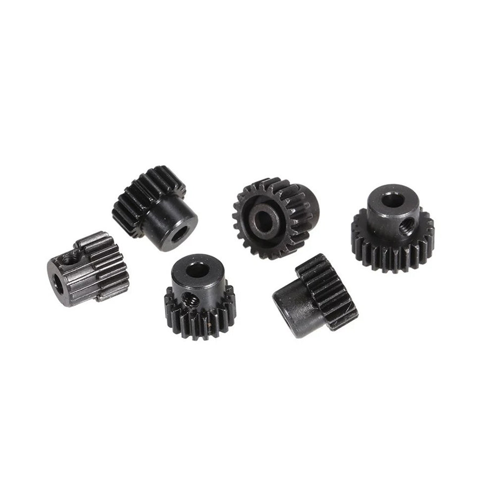 Metal Pinion Motor Gear for RC Car 1/10 RC Buggy Car Truck Motor Gears RC Car Part ZD Racing 48DP M0.53 17T 18T 19T 20T 21T 22T Gear set (6)