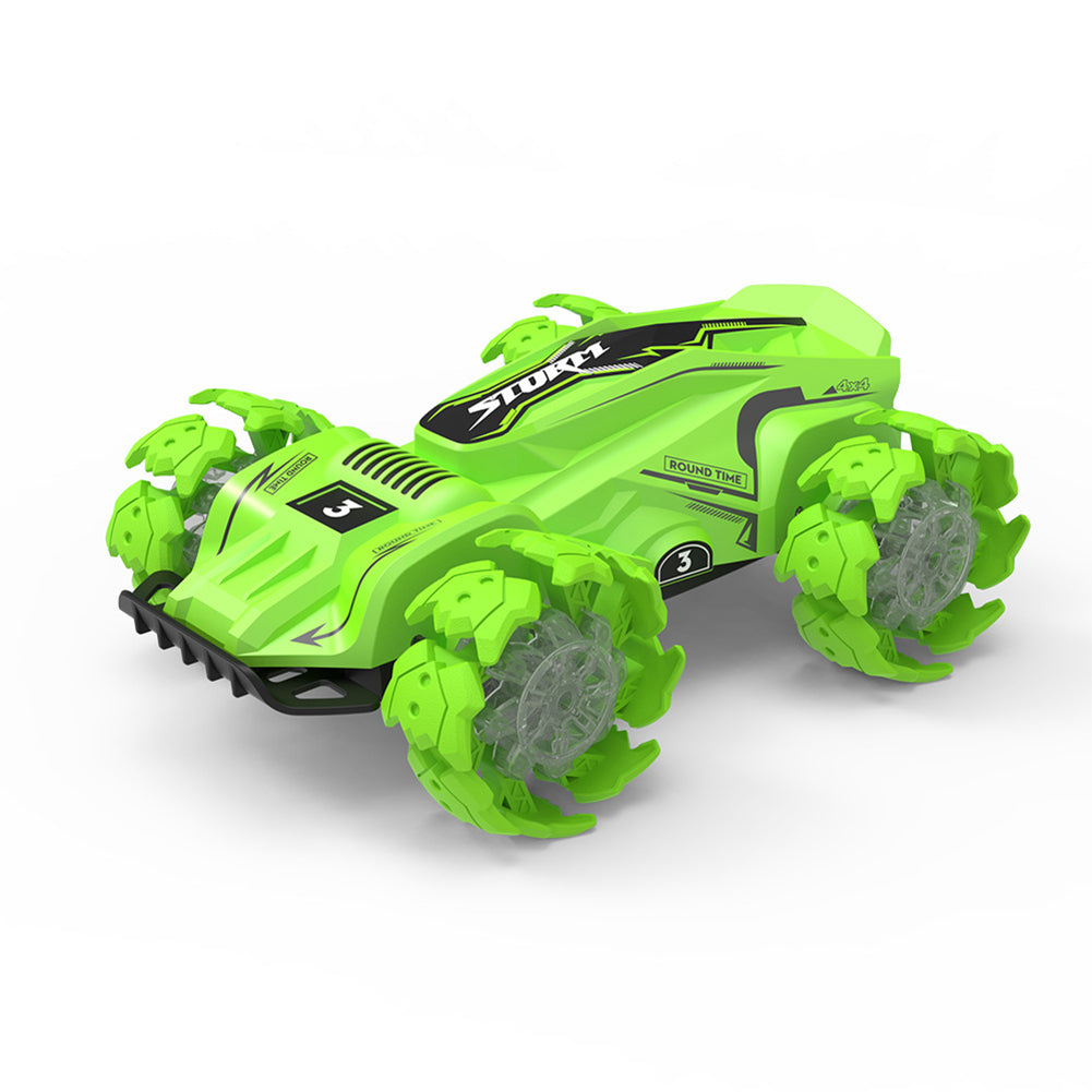 Jjrc 019 2.4g Stunt Drift Remote Control Car With Anti-collision Guardrails Outdoor High Speed 360-degree Rotation Children Toy Climbing Car green