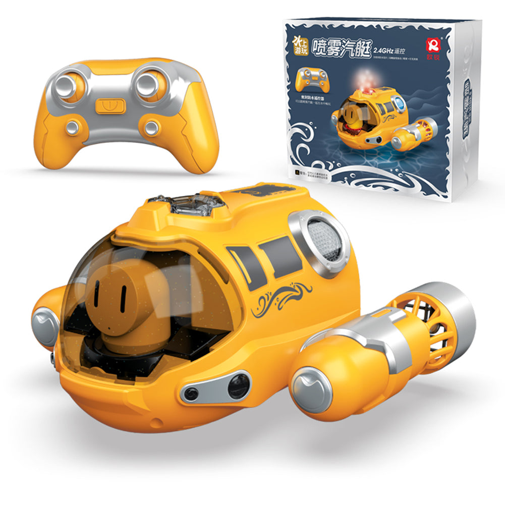 2.4ghz RC Motorboat Waterproof Spray Swimming Pool Bathing RC Steamboat Toys