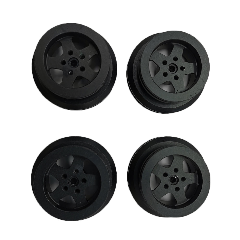 MN Model Metal Beadlock Wheels Rims for MN45 D90 91 96 99 99S 99A 1/12 Rc Car Model Spare Parts DIY black_4PCS