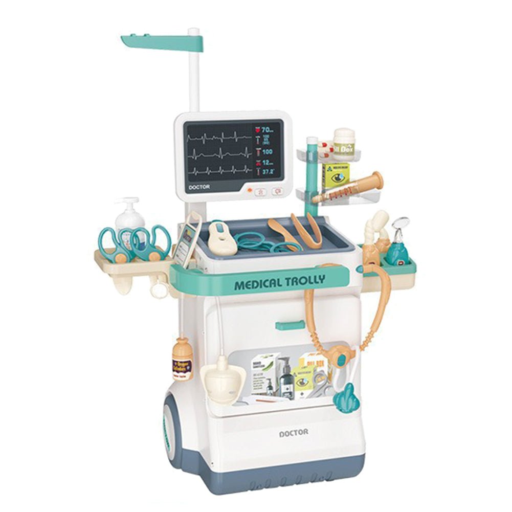 Doctor Kit For Kids Pretend Medical Station Set Mobile Cart With Thermometer Doctor Kit 26pcs