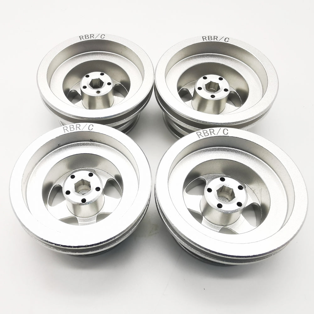 MN Model Metal Beadlock Wheels Rims for MN45 D90 91 96 99 99S 99A 1/12 Rc Car Model Spare Parts DIY Silver_4PCS