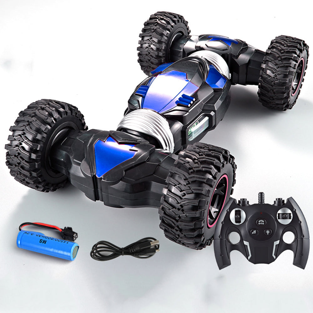 Plastic Gesture Induction Four-wheel Remote Control Car Twisting Off-road Vehicle Children Drift Rc Toys With Light Music C1-Blue-Climbing car