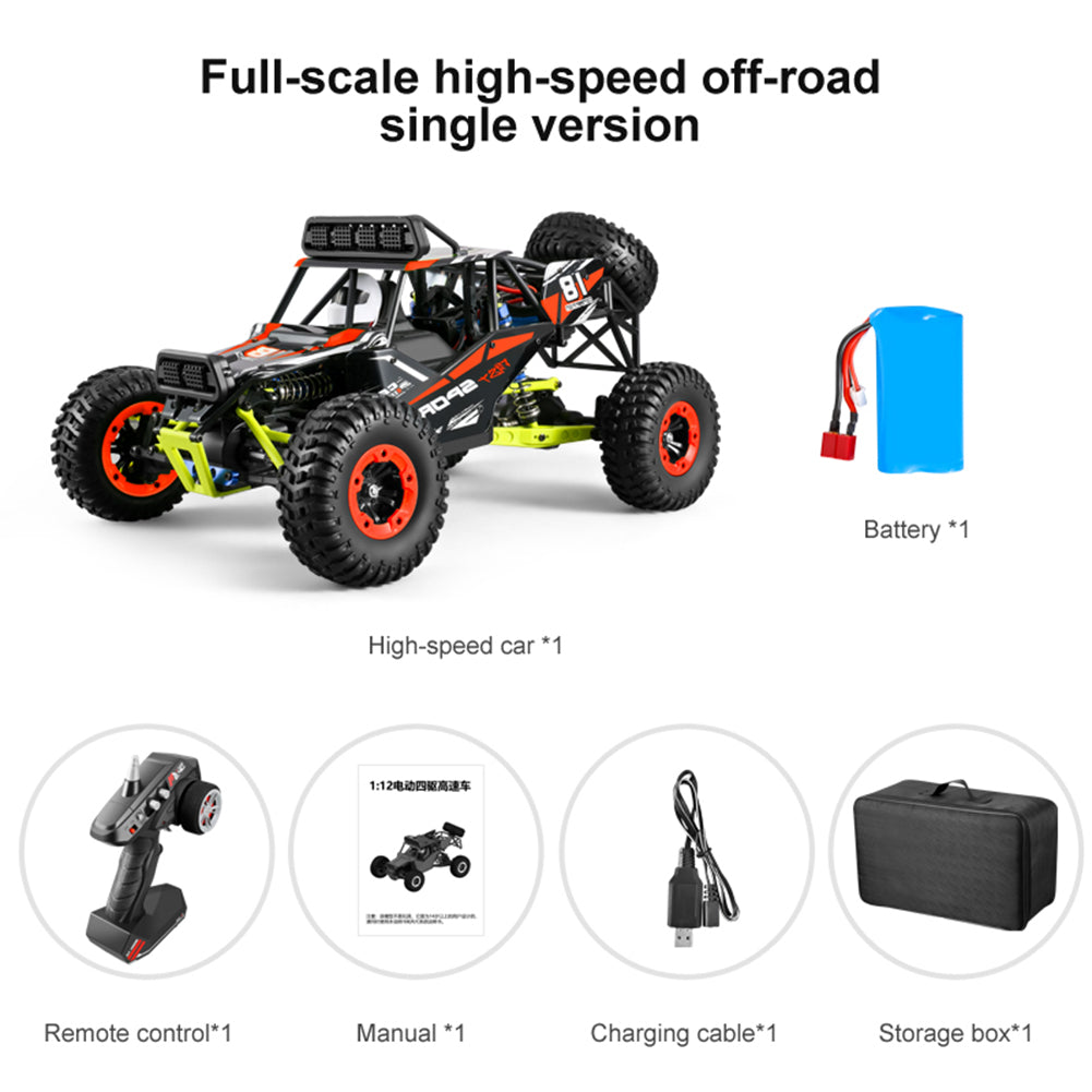 1:12 2026 Climbing Car Toys Four-wheel Independent Shock Absorption Suspension System 2.4g 4wd High Speed Off-road Drift Rc Car Red 1 battery