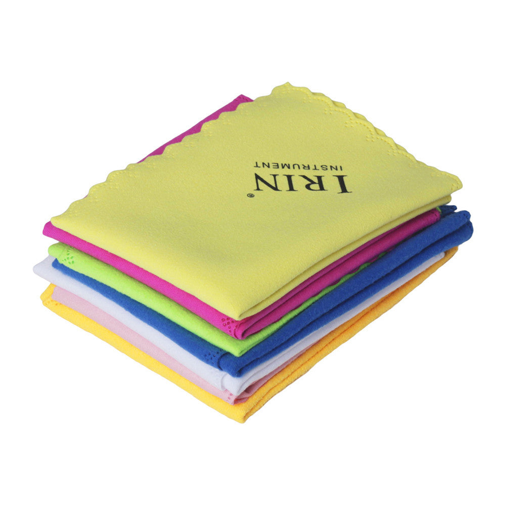 IRIN 7 Pcs Universal Microfiber Cleaning Polishing Cloth for Musical Instrument Guitar Violin Piano Clarinet Trumpet Sax color