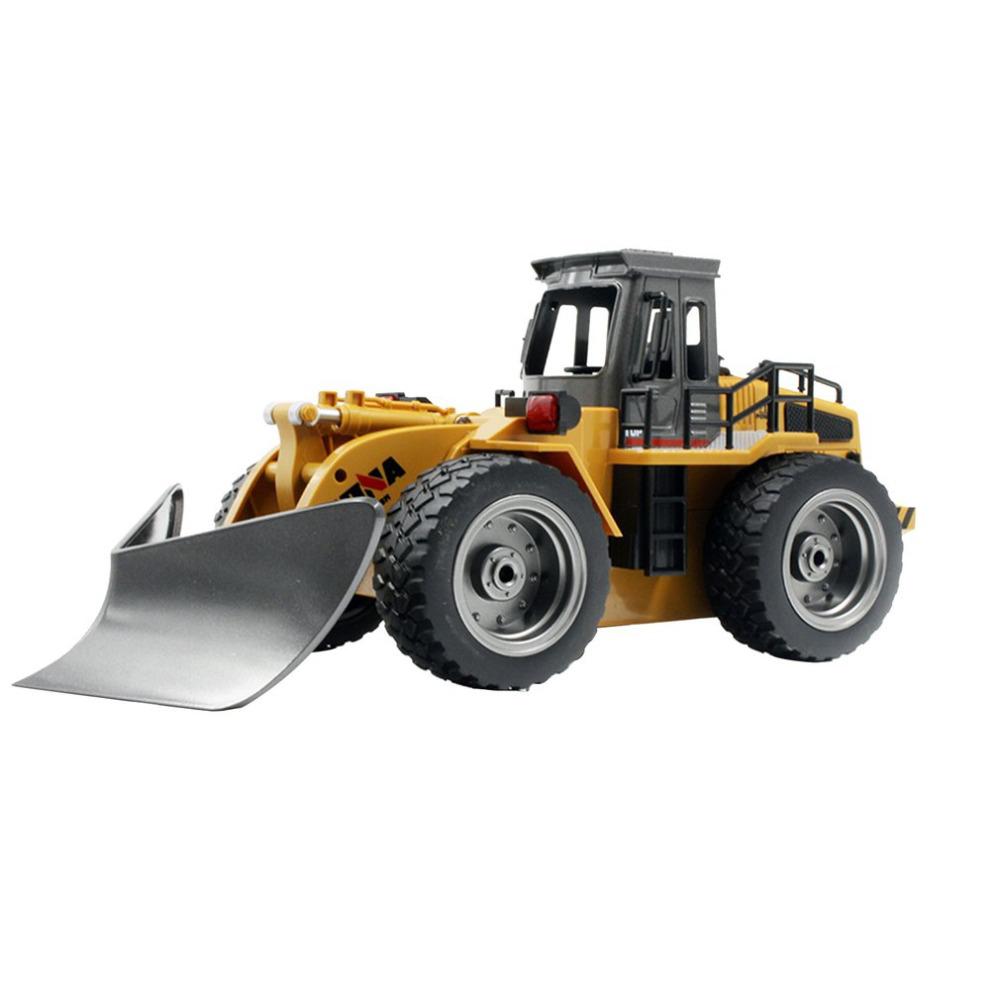 Huina 1586 6 Channel 2.4ghz Full Functional Front Loader Rc Car Remote Control Construction Tractor With Lights Christmas Gift yellow