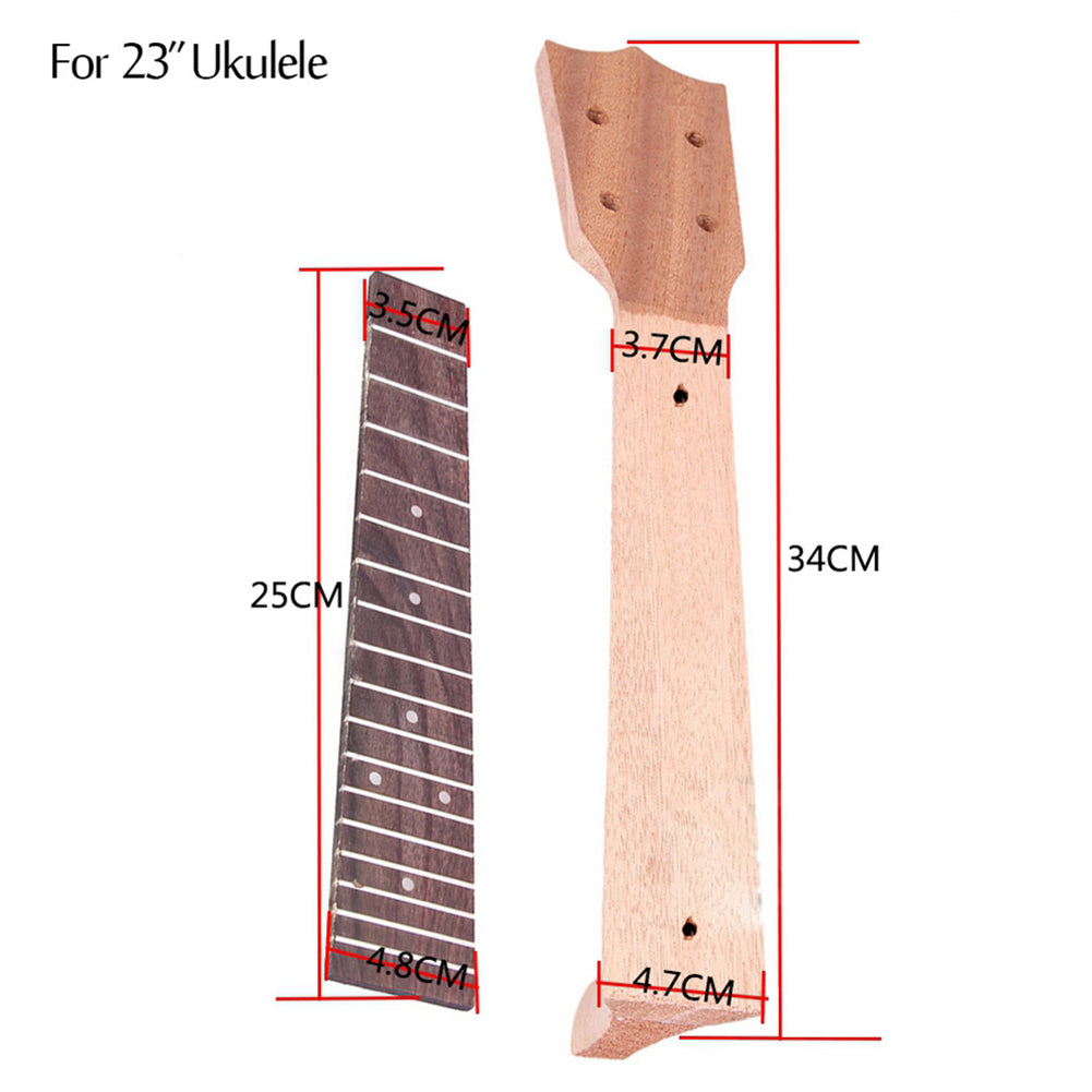 21"" / 23"" / 26"" Ukulele Neck Body + Rosewood Fingerboard for Ukulele Mini Guitar DIY 23 inch