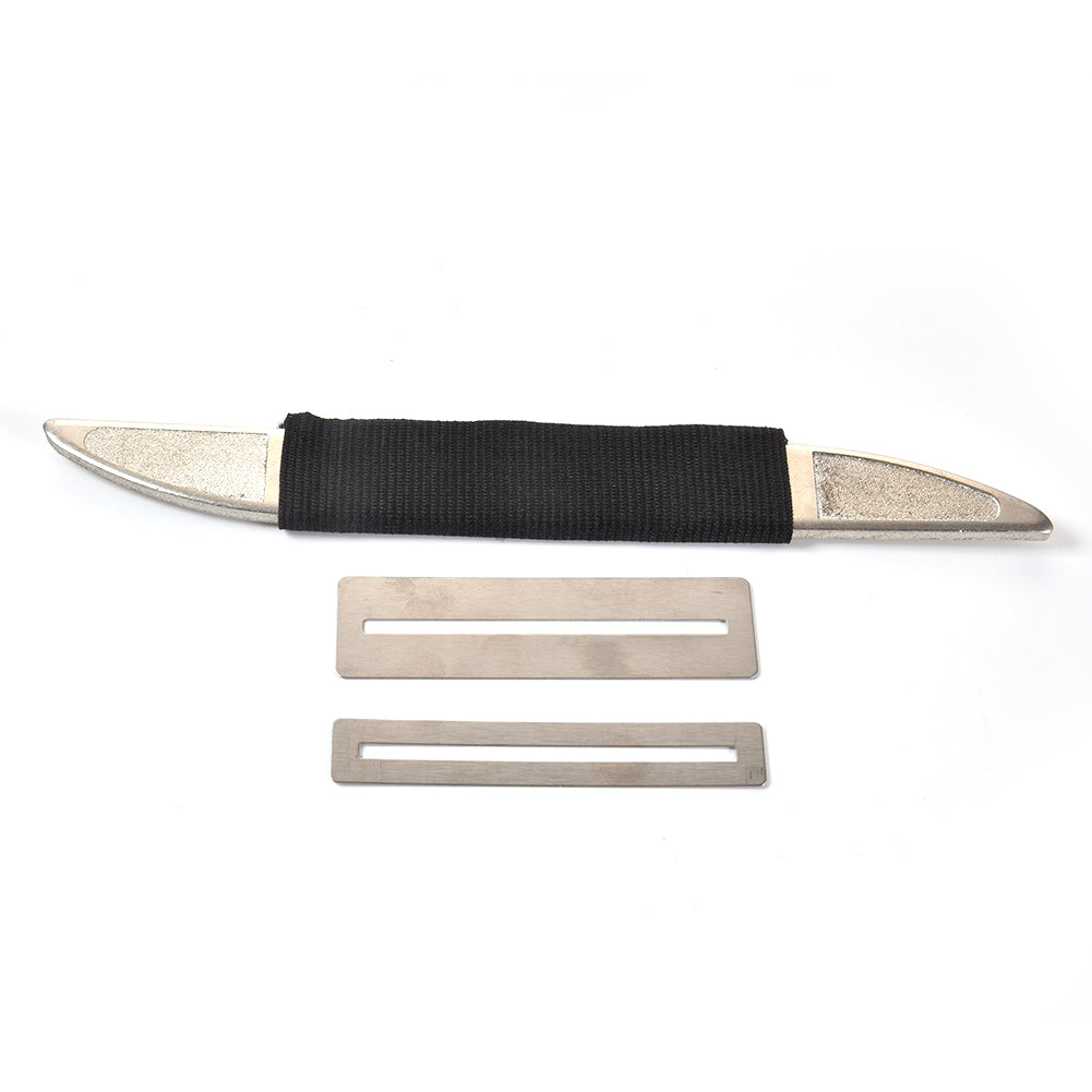 Guitar Fret File Protective Sheet Stainless Steel File Guitar Frets Abrasives Guitar Care Cleaning Tool Black + silver