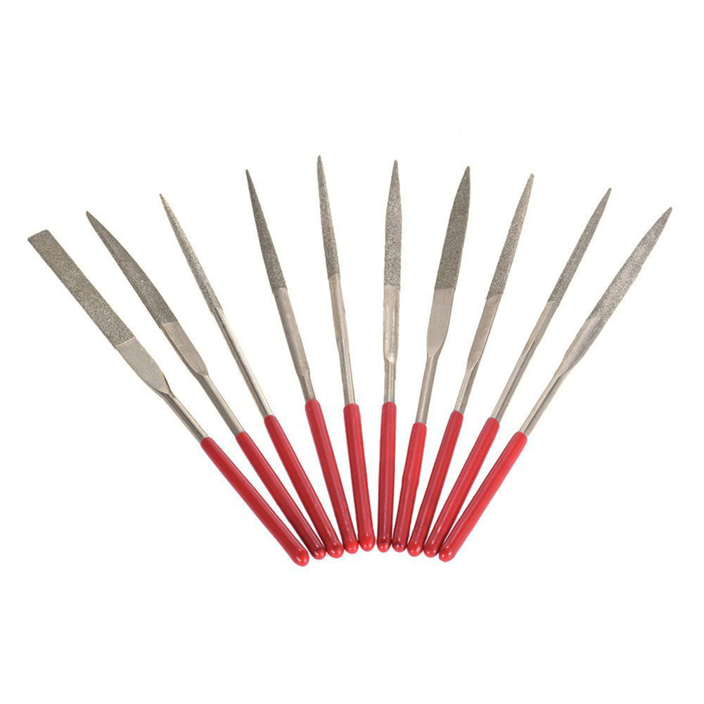 10 Pcs/Set Guitar Fret Nut Saddle Slot Pickguard Grinding File Set Guitar Repair Tool 10pcs/set