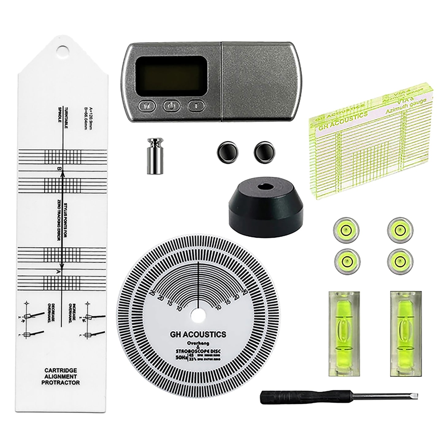Durable Phono Cartridge Tuning Kit Turntable Stylus force Tracking Scale Adjustment