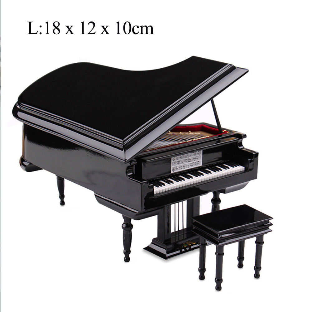 Miniature Piano Model  Mini Piano Musical Instrument Ornaments Display  18x12x10CM_No music