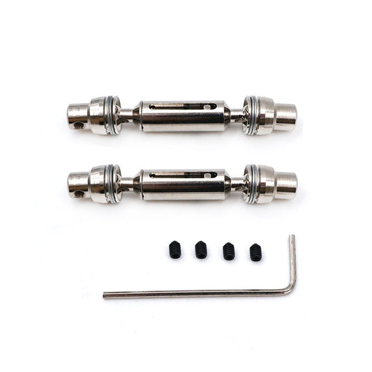 2pcs/set HengLong WPL B1 B-1 B14 B-14 B24 B-24 C14 C-14 1/16 Military Truck RC Car Spare Parts Upgrade Metal Transmission Shaft 2PCS