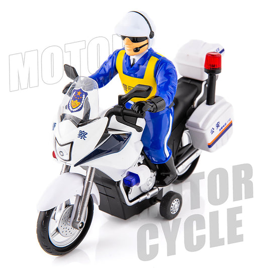 1:14 Alloy Motorcycle Model Simulation Pull-back Diecast Motorcycle With Figure Doll