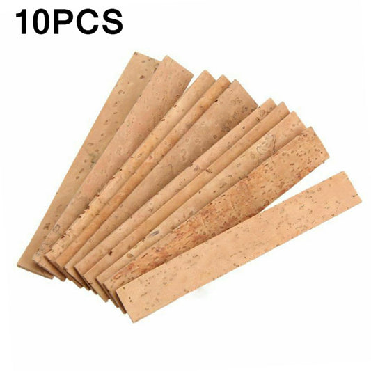 81x11x2mm Clarinet Cork Saxophones Neck Joint Sheets Musical Instruments Repair Accessories  Wood color_10PCS