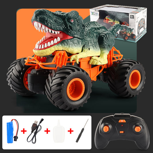 2.4g Spray Dinosaur Remote Control Car Rex Climbing Off-road Vehicle Tyrannosaurus Rex Car Green