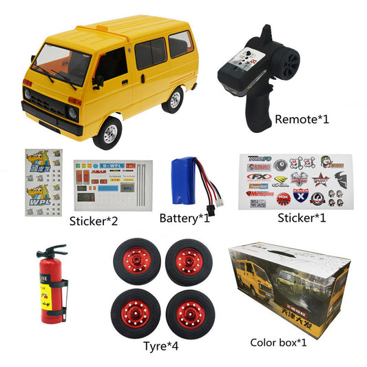 Wpl D42 Van 1:10 Tj110 Drift Remote  Control  Car With Sticker Metal Tire Large-angle Steering Children Gifts Play Toys For Boys red 1 battery