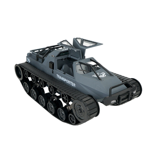Children High-speed Off-road Tank Stunt Car Climbing Spray 2.4g RC Car Grey tank with spray