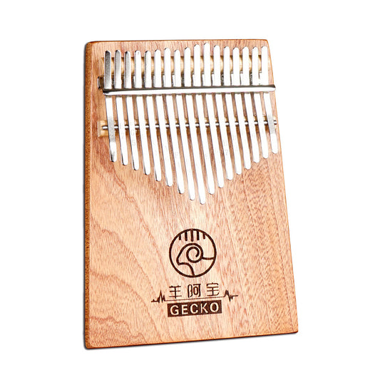 17 Keys Kalimba Thumb Piano Mahogany Wooden in C Music Instrument Toy Gift Wood color