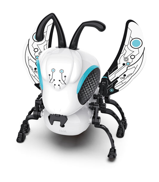 Robot Insect Cute DIY Sing and Crawling Parent-child Interactive Toys White