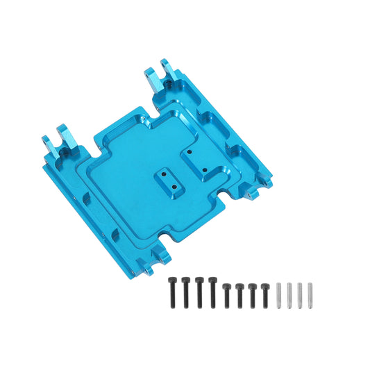 Center Gear Box Mount CNC Aluminum Skid Plate For 1:10 RC Crawler Car Axial Wraith 90018 blue