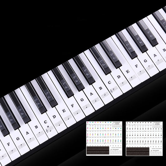 Transparent Piano Keyboard Sticker 88 Keys Electronic Keyboard Piano Sticker  Black