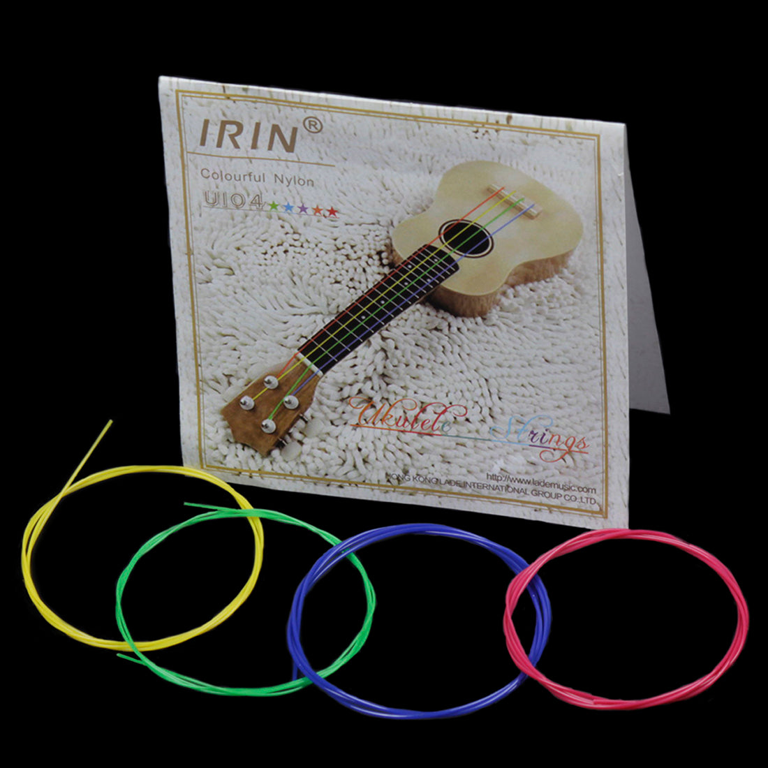 IRIN 4 Pcs Colored Nylon Ukulele Strings Guitar Strings Set Parts 0.56mm, 0.71mm, 0.81mm, 0.56mm U104