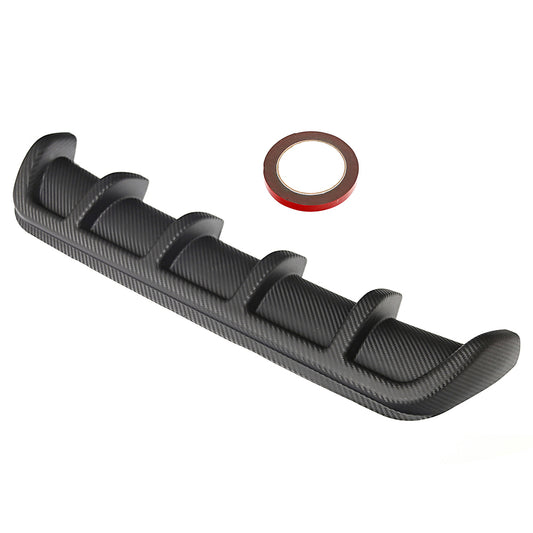 67cm Universal Car Lower Rear Body ABS Bumper Diffuser Shark Fin Kit Spoiler carbon fiber #A