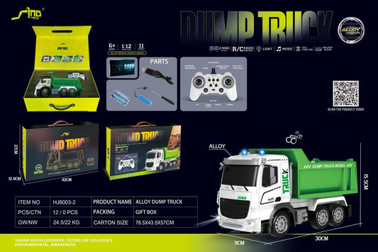2.4G Remote Control Engineering Vehicle with Music Light Electric Car Model Toys