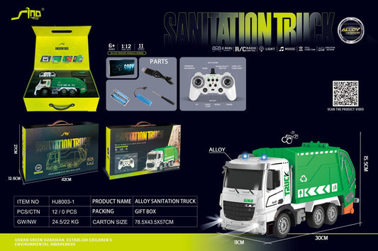 2.4G Remote Control Engineering Vehicle with Music Light Electric Car Model Toys