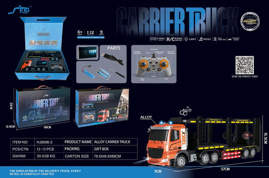 2.4G Remote Control Engineering Vehicle with Music Light Electric Car Model Toys