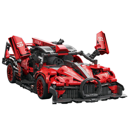 1:14 Sports Car Assembly Building Blocks Compatible For Bugatti Bolide Puzzle Assembly Building Block Toys As shown