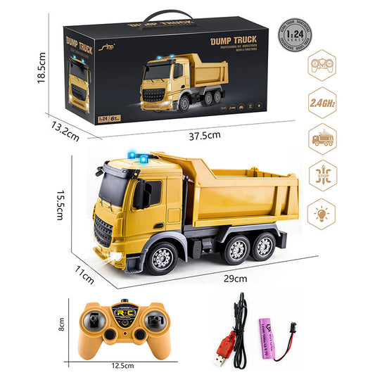 Remote Control Engineering Vehicle Model 6CH Electric Excavator Dump Truck Toys