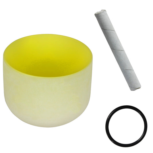 8-inch Crystal Singing Bowl B-tone Multi-color Crystal Music Bowl