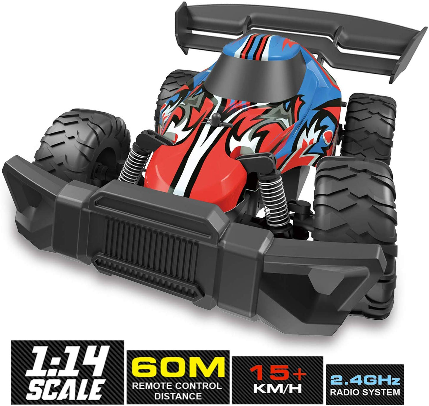 Remote Control Car 1:14 Large Size High Speed Off Road Kids RC Racing Car Boys Radio Controlled Crawler Electronic Vehicle Truck  Blue red