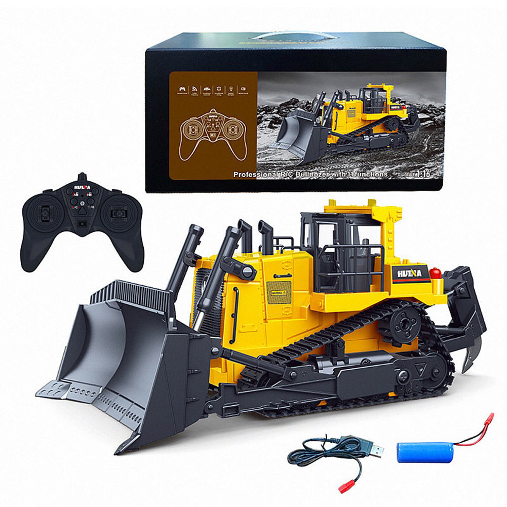 1:16 1554 Remote Control Truck 11ch RC Bulldozer Machine On Control Car Toy